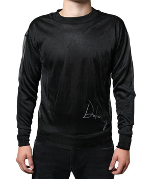 Dolce &amp; Gabbana Suéter tipo sudadera de poliéster negro