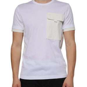 Dolce & Gabbana White Cotton Pocket Short Sleeves T-shirt