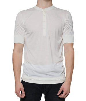 Dolce & Gabbana Off White Cotton Short Sleeves T-shirt