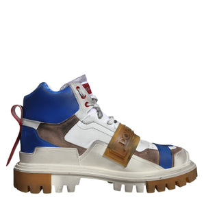 Dolce & Gabbana Multicolor Leather Trekking Sneakers Boots Shoes