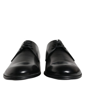 Dolce & Gabbana Black Leather Derby Formal Dress Shoes