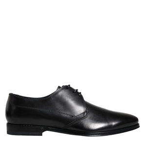 Dolce & Gabbana Black Leather Derby Formal Dress Shoes