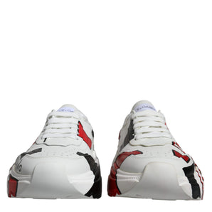 Dolce & Gabbana White Daymaster Hand Painted Sneakers Shoes