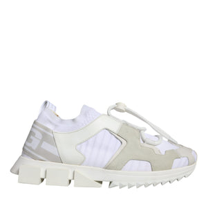 Dolce & Gabbana White Mesh Sorrento Trekking Sneakers Shoes