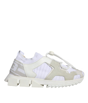 Dolce & Gabbana White Mesh Sorrento Trekking Sneakers Shoes