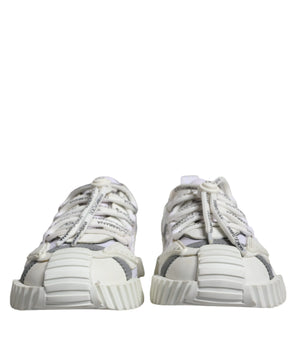 Dolce &amp; Gabbana White Lace Up Low Top NS1 Sneakers Shoes