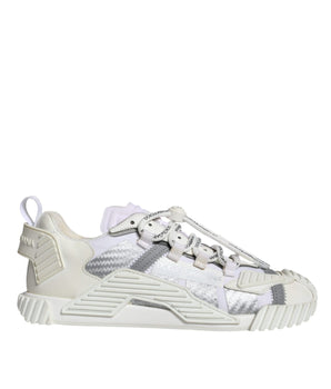Dolce &amp; Gabbana White Lace Up Low Top NS1 Sneakers Shoes