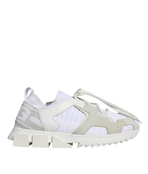 Dolce & Gabbana White Mesh Sorrento Trekking Sneakers Shoes