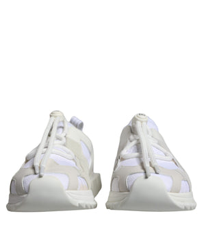 Dolce & Gabbana White Mesh Sorrento Trekking Sneakers Shoes