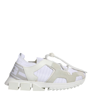 Dolce & Gabbana White Mesh Sorrento Trekking Sneakers Shoes