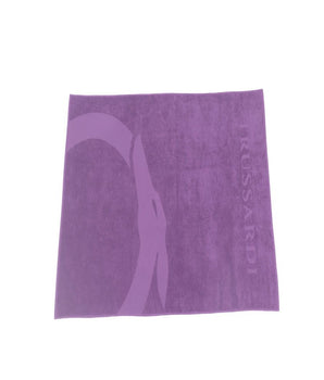Trussardi Beachwear Purple Cotton Men Swim Towel