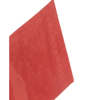 Trussardi Beachwear Red Cotton Men Swim Towel
