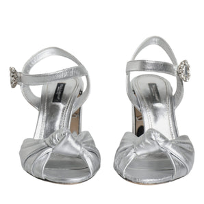 Dolce & Gabbana Silver Mirror Heels KEIRA Sandals Shoes