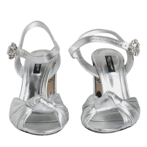 Dolce & Gabbana Silver Mirror Heels KEIRA Sandals Shoes