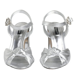 Dolce & Gabbana Silver Mirror Heels KEIRA Sandals Shoes