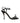 Dolce &amp; Gabbana Black Leather Crystal Bow Heels Sandals Shoes