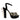 Dolce & Gabbana Black Leather Faux Pearl Heel Sandals Shoes