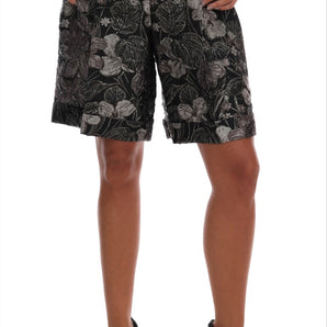 Dolce &amp; Gabbana Elegant High-Waist Brocade Shorts