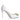 Dolce & Gabbana White Crystals Peep Toe Satin Pumps Shoes