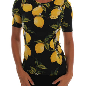 Dolce & Gabbana Sicilian Lemon Print Silk Blouse