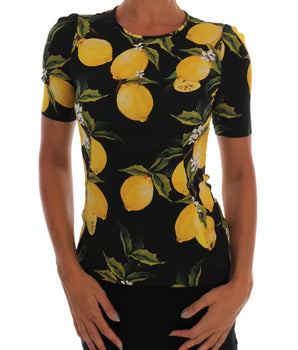 Dolce &amp; Gabbana Sicilian Lemon Print Silk Blouse