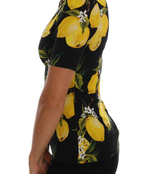 Dolce &amp; Gabbana Sicilian Lemon Print Silk Blouse