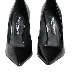 Dolce & Gabbana Black Patent Leather High Heels Pumps Shoes