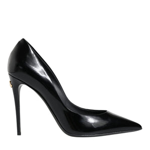 Dolce & Gabbana Black Patent Leather High Heels Pumps Shoes