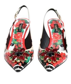 Dolce &amp; Gabbana Zapatos destalonados con tacón de cristal multicolor