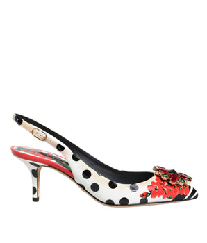 Dolce &amp; Gabbana Zapatos destalonados con tacón de cristal multicolor
