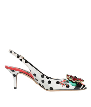 Dolce &amp; Gabbana Zapatos destalonados con tacón de cristal multicolor