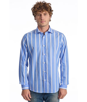 Baldinini Trend Light Blue Cotton Men Shirt