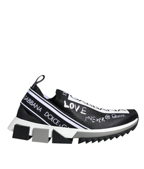 Dolce &amp; Gabbana Black White Sorrento Low Top Sneakers Shoes