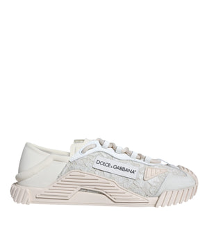 Dolce &amp; Gabbana Zapatillas deportivas bajas NS1 con encaje blanco