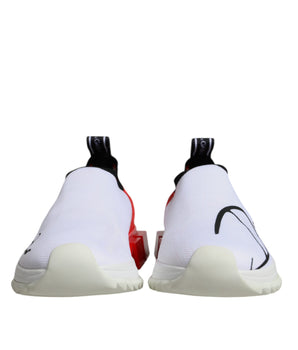 Dolce &amp; Gabbana Blanco Rojo Low Top Sorrento Hombres Zapatillas Zapatos