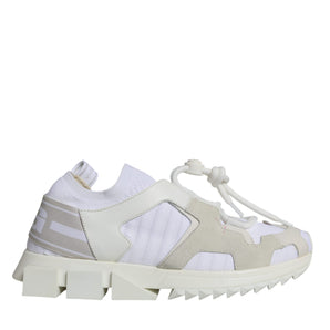 Dolce & Gabbana White Mesh Sorrento Trekking Sneakers Shoes