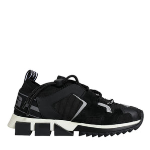 Dolce & Gabbana Black Mesh Sorrento Trekking Sneakers Shoes