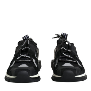 Dolce & Gabbana Black Mesh Sorrento Trekking Sneakers Shoes