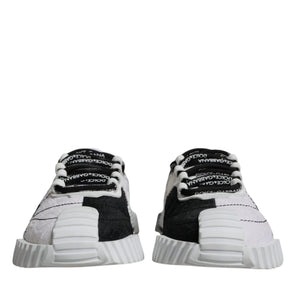 Dolce & Gabbana White Black Low Top NS1 Sneakers Shoes