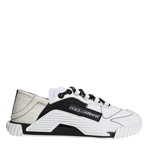 Dolce & Gabbana White Black Low Top NS1 Sneakers Shoes