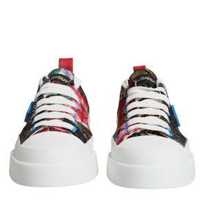 Dolce & Gabbana Multicolor Patchwork Low Top Sneakers Shoes