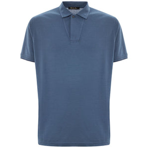 Loro Piana Light Blue Cotton Polo Shirt