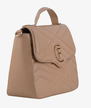 CRISTINAEFFE Beige Artificial Leather Women Crossbody Bag