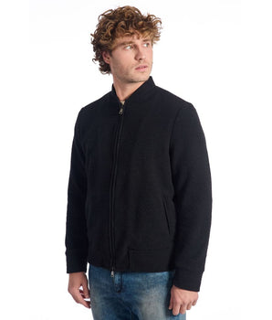 Roberto Pepe Luxury Black Wool Men's Short Jacket