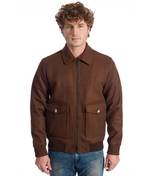 Roberto Pepe Luxury Brown Wool Men Jacket