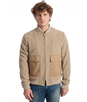 Roberto Pepe Luxury Beige Wool Men's Jacket