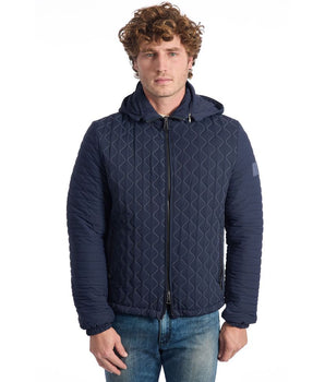 Roberto Pepe Luxury Blue Polyamide Men's Quilted Jacket