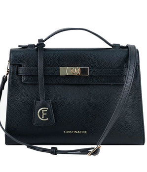 CRISTINAEFFE Black Artificial Leather Women Crossbody Bag