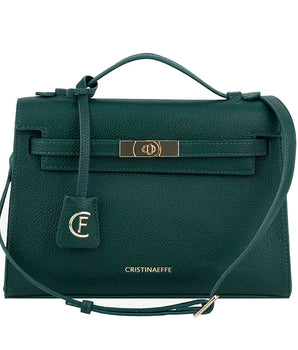 CRISTINAEFFE Green Artificial Leather Women Crossbody Bag
