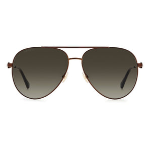 Jimmy Choo Brown Metal Sunglasses